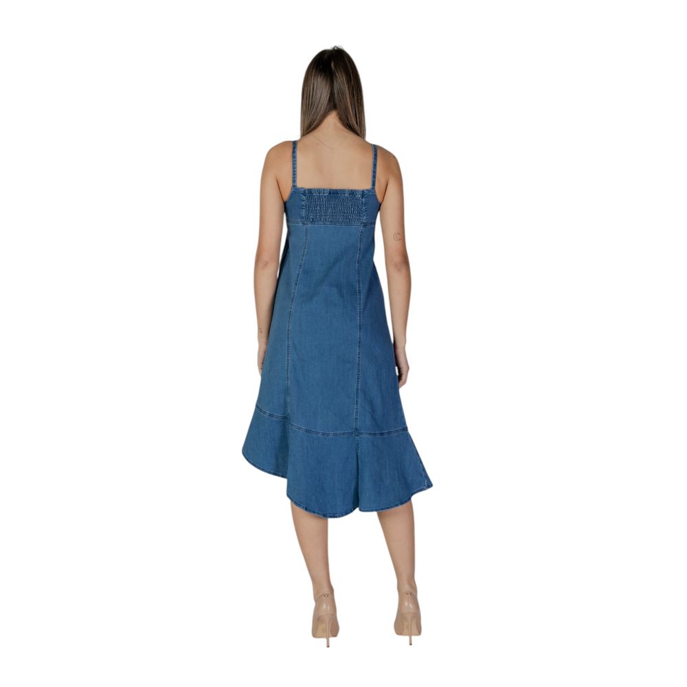 Desigual Blue Cotton Long Dress | Regal Royce