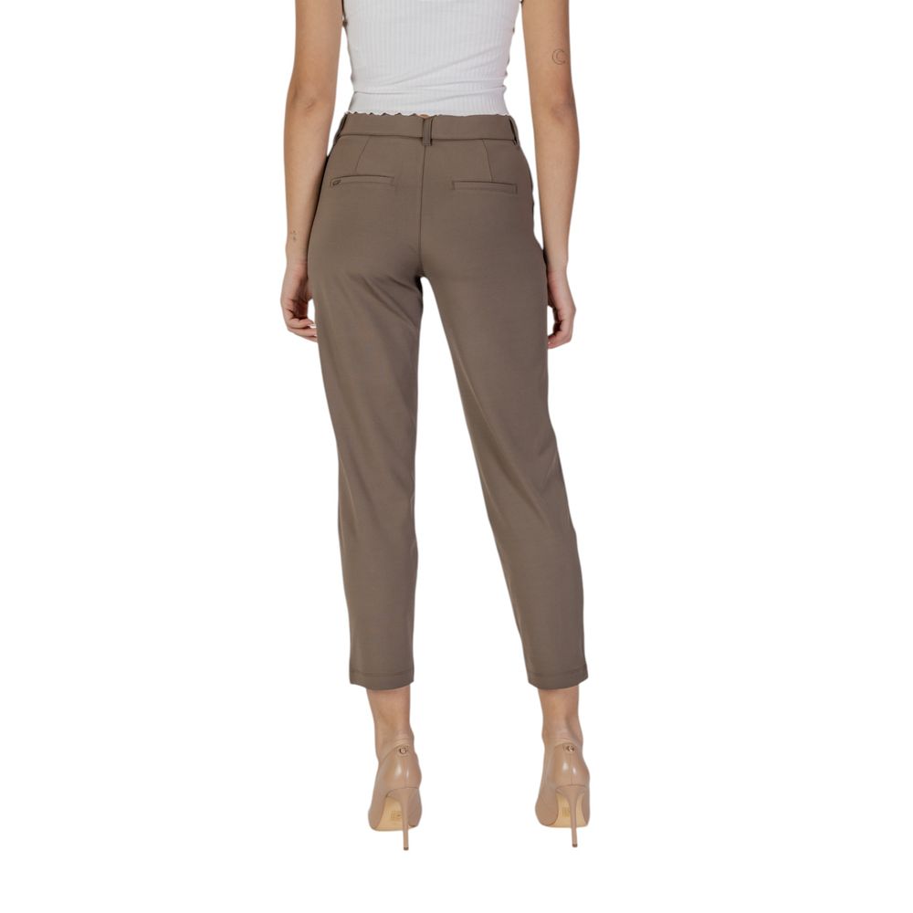 Street One Brown Polyester Pant | Regal Royce