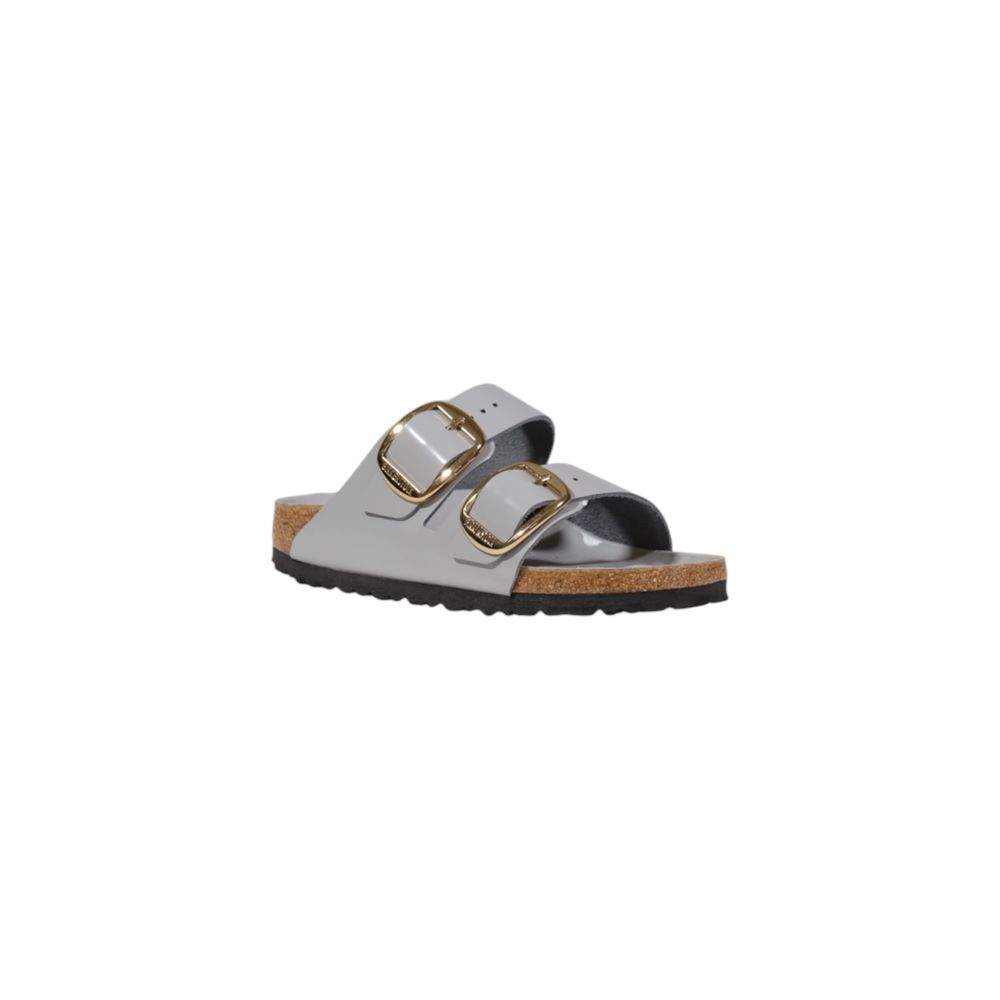 Birkenstock Gray Leather Slippers | Regal Royce