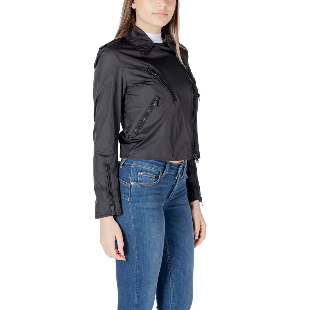 Blauer Black Polyamide Biker Jacket | Regal Royce