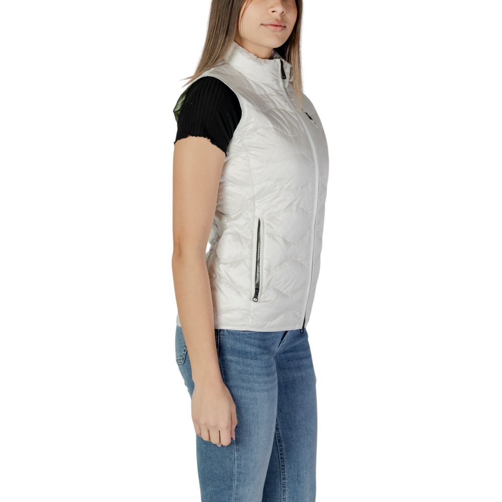 Blauer White Polyamide Sleveless Jacket | Regal Royce