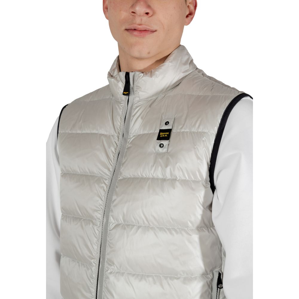 Blauer Gray Polyamide Sleveless Jacket | Regal Royce