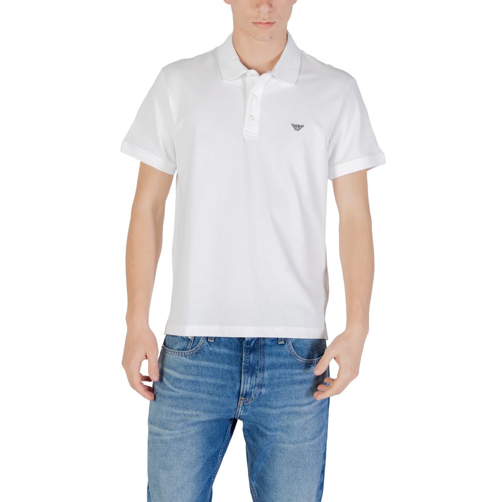 Emporio Armani Underwear White Cotton Polo Shirt | Regal Royce