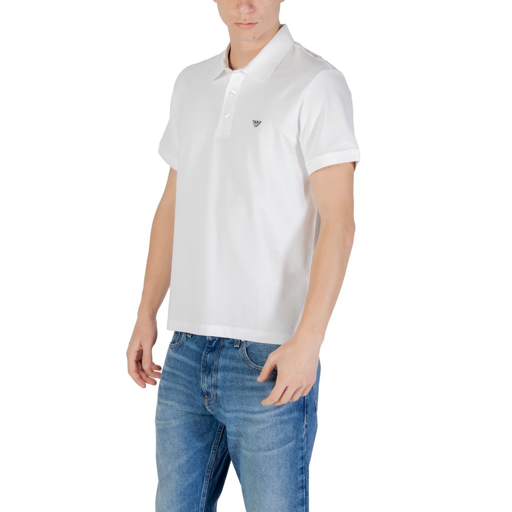 Emporio Armani Underwear White Cotton Polo Shirt | Regal Royce