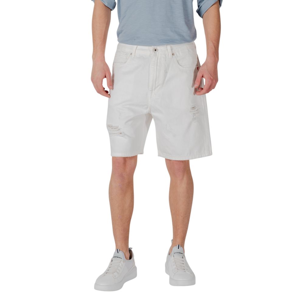 Gianni Lupo White Cotton Bermuda Shorts | Regal Royce
