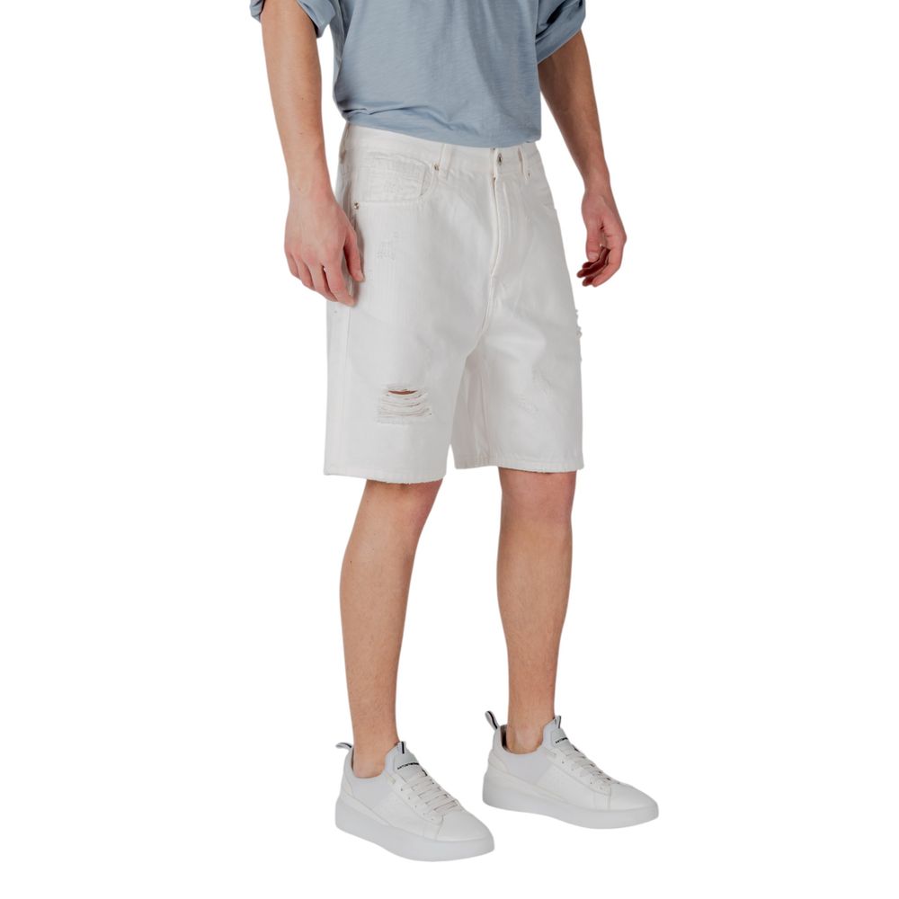 Gianni Lupo White Cotton Bermuda Shorts | Regal Royce