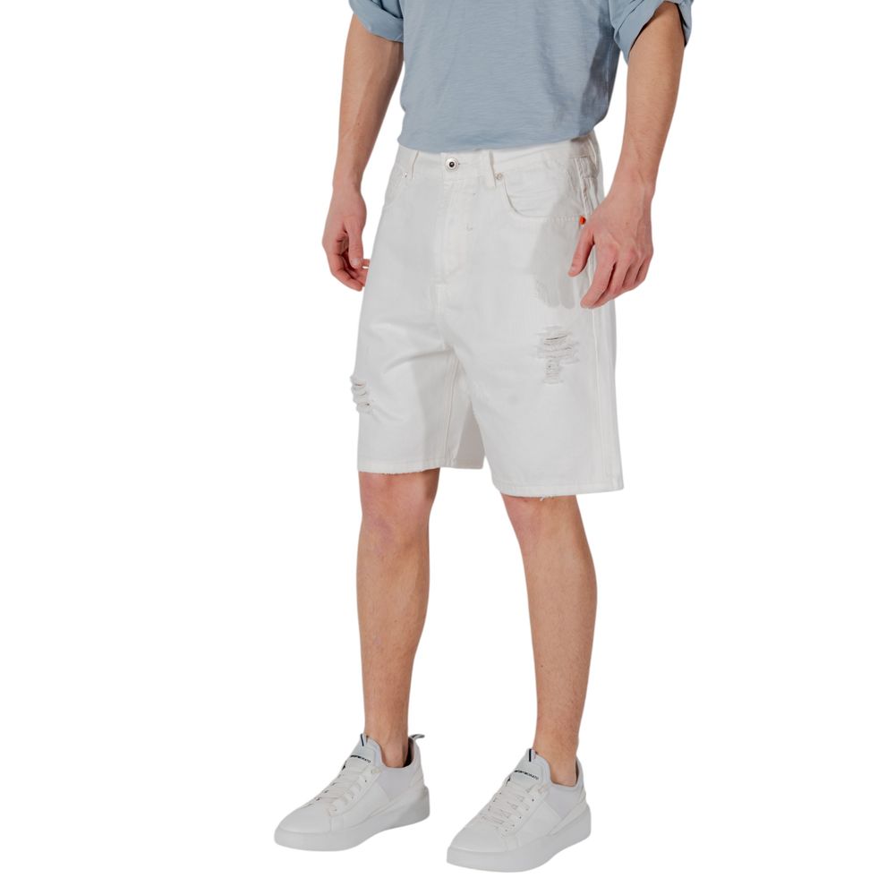 Gianni Lupo White Cotton Bermuda Shorts | Regal Royce