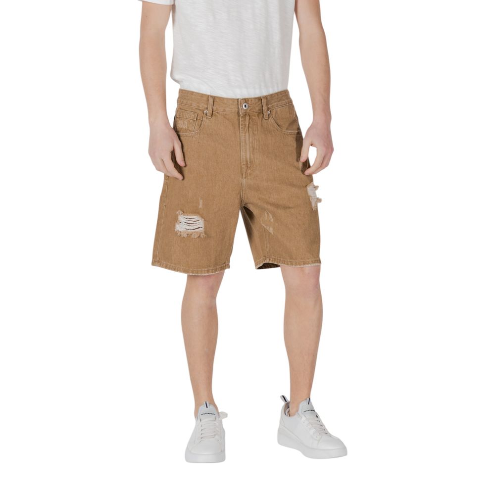 Gianni Lupo Beige Cotton Bermuda Shorts | Regal Royce