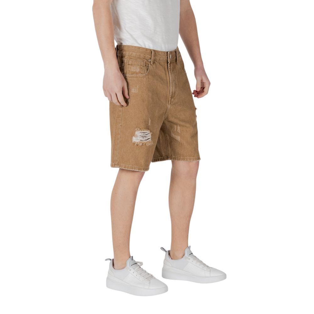 Gianni Lupo Beige Cotton Bermuda Shorts | Regal Royce