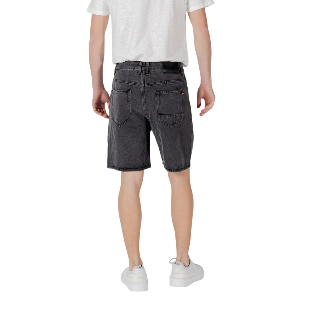 Gianni Lupo Black Cotton Bermuda Shorts | Regal Royce