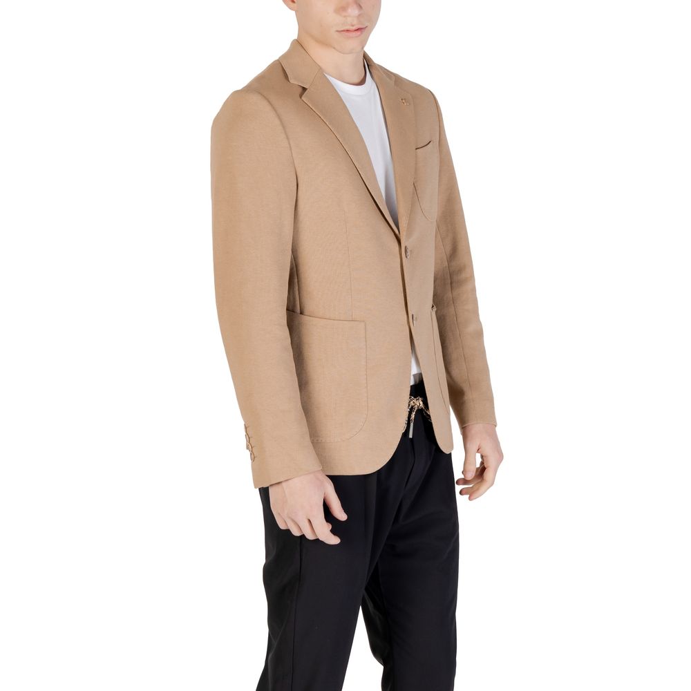 Gianni Lupo Beige Cotton Blazer | Regal Royce