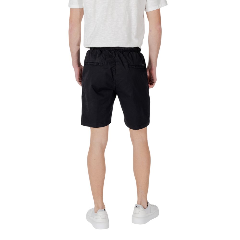 Gianni Lupo Black Cotton Bermuda Shorts | Regal Royce