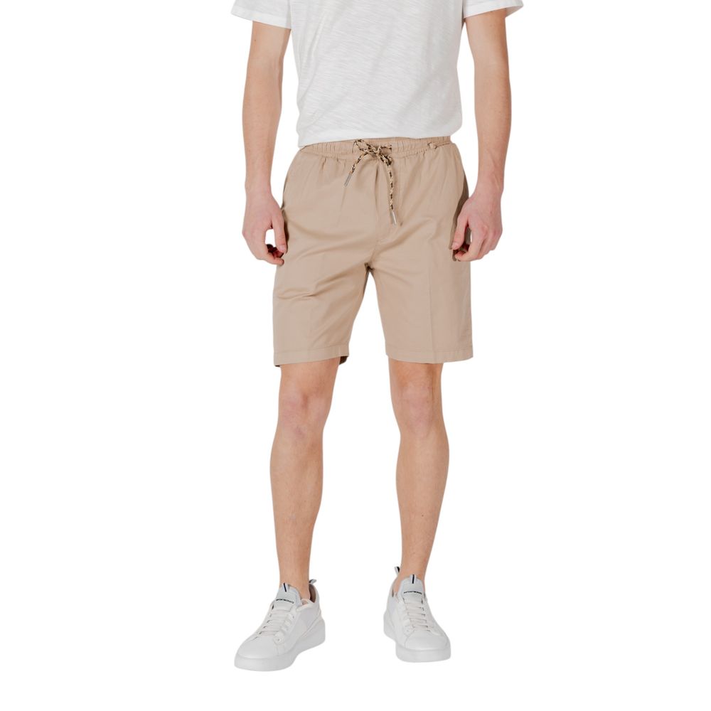 Gianni Lupo Beige Cotton Bermuda Shorts | Regal Royce