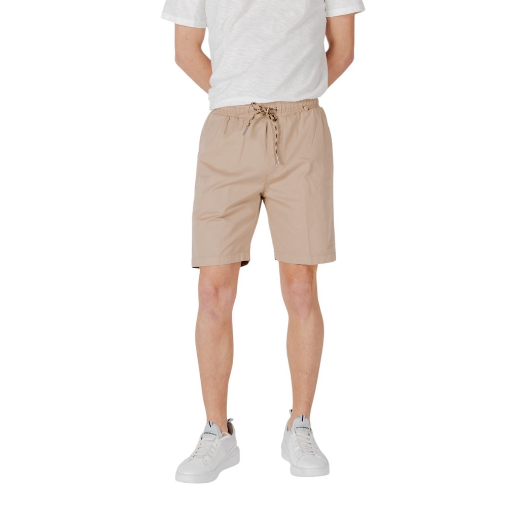 Gianni Lupo Beige Cotton Bermuda Shorts | Regal Royce