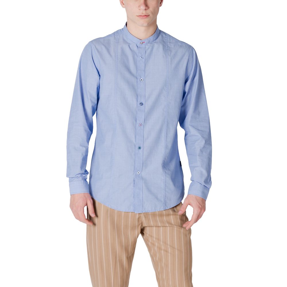 Gianni Lupo Blue Cotton Shirt | Regal Royce