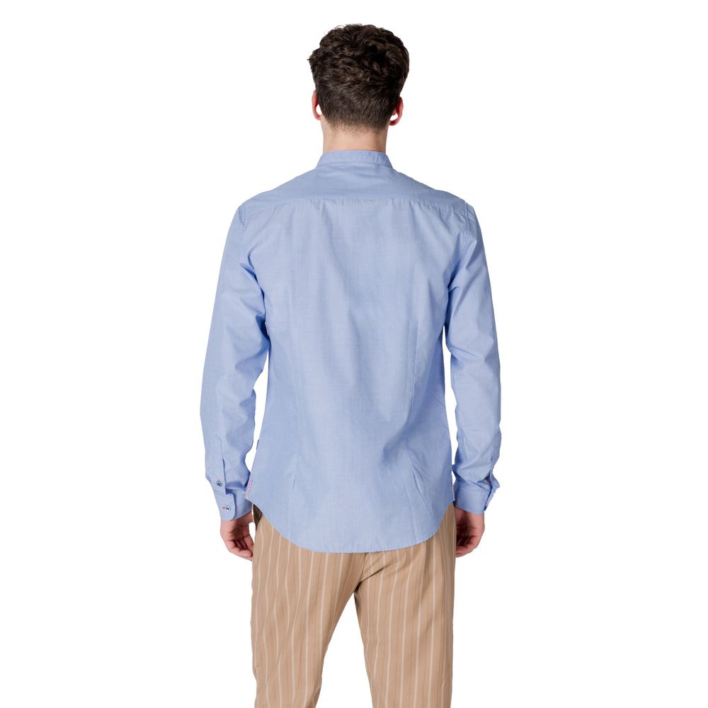 Gianni Lupo Blue Cotton Shirt | Regal Royce