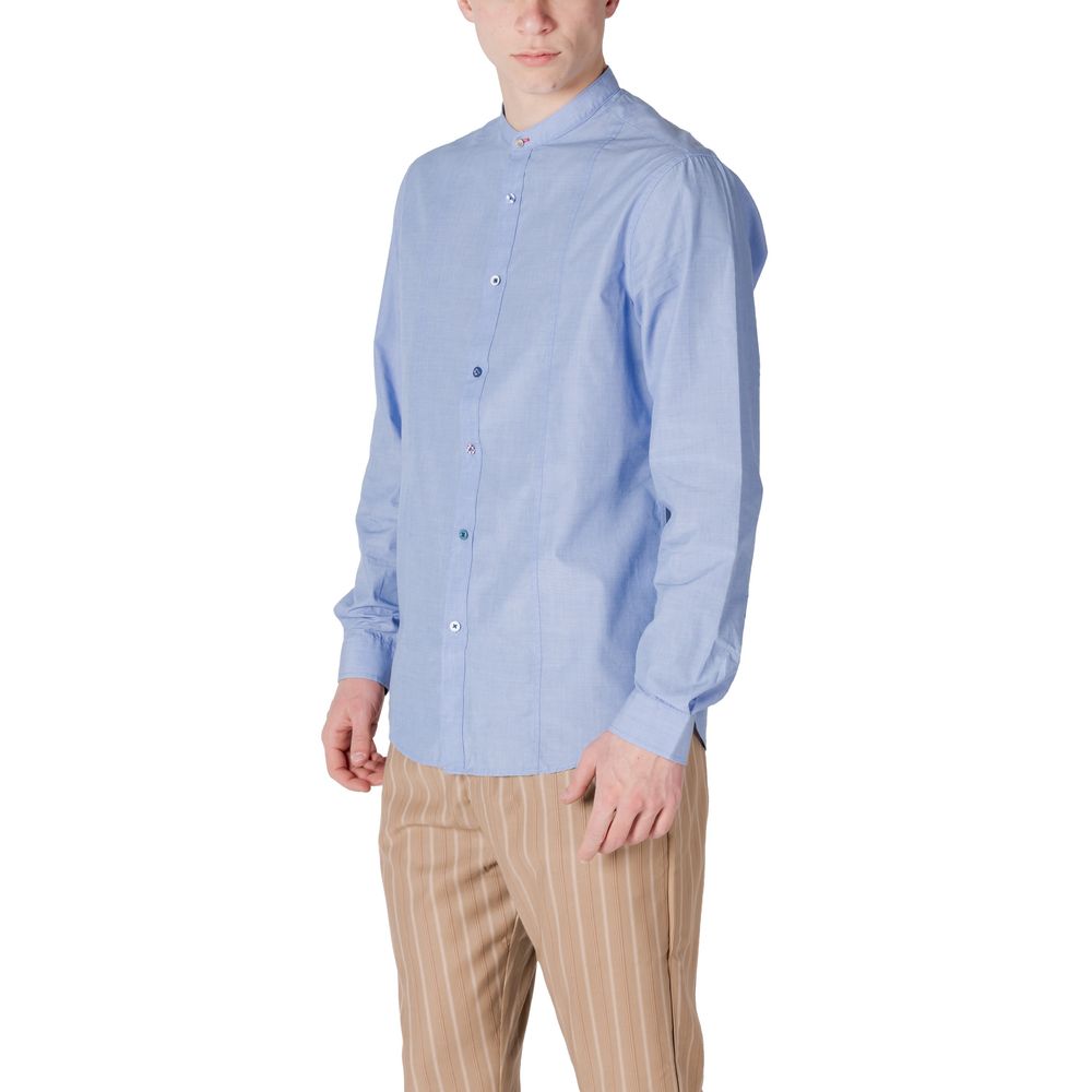 Gianni Lupo Blue Cotton Shirt | Regal Royce