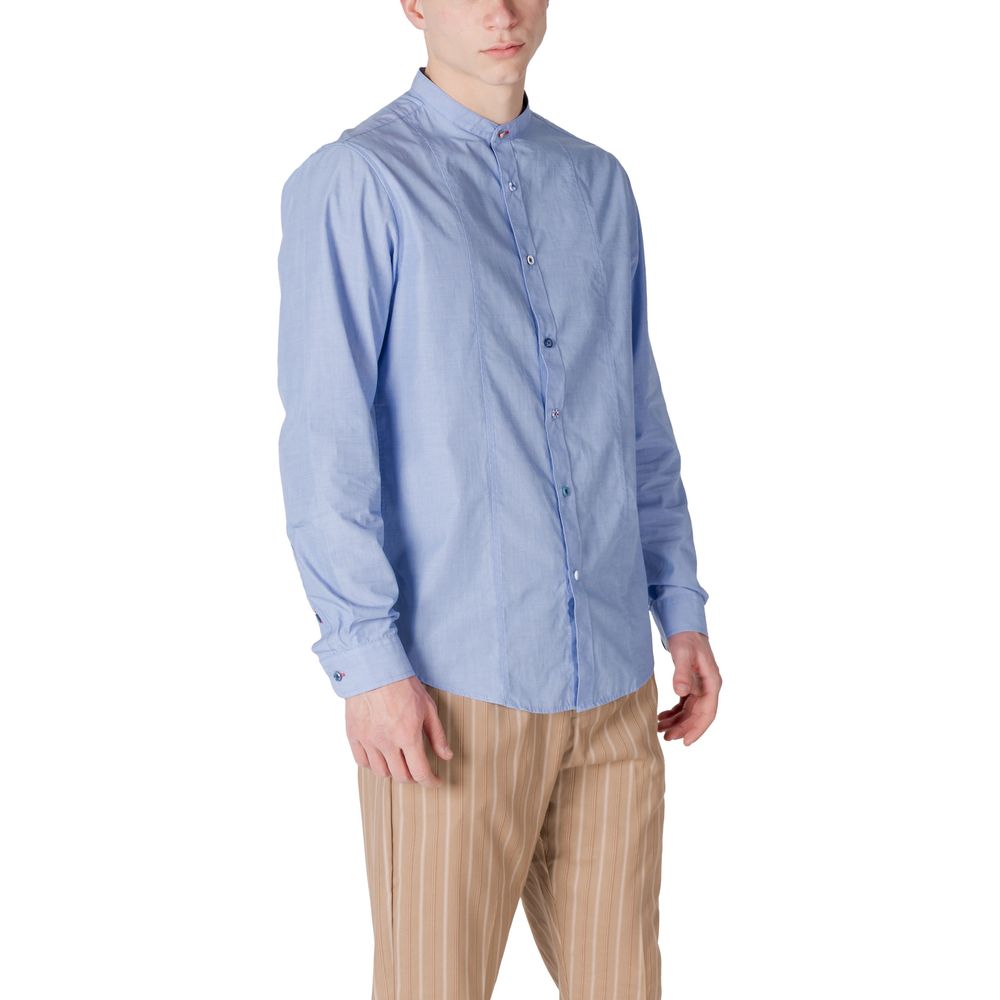 Gianni Lupo Blue Cotton Shirt | Regal Royce