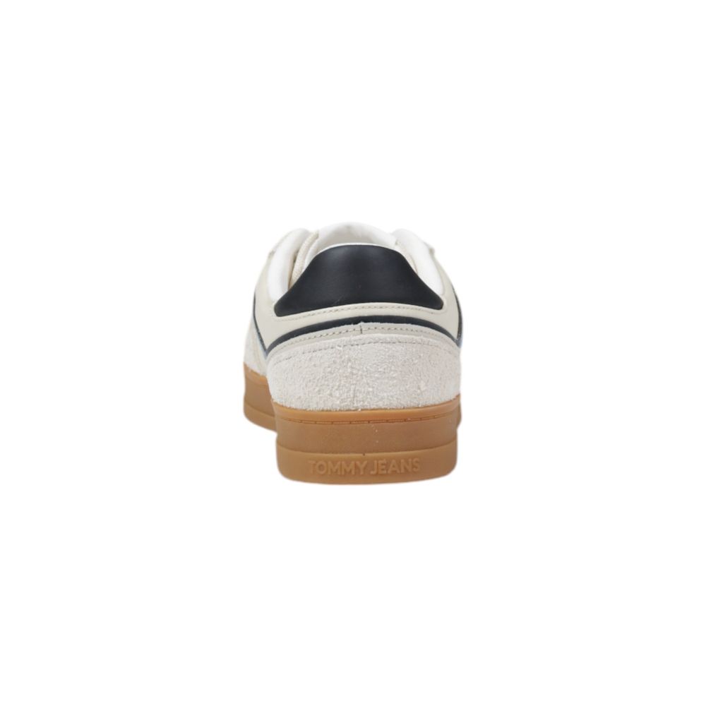 Tommy Hilfiger Jeans Cream Leather Low Top Sneakers | Regal Royce