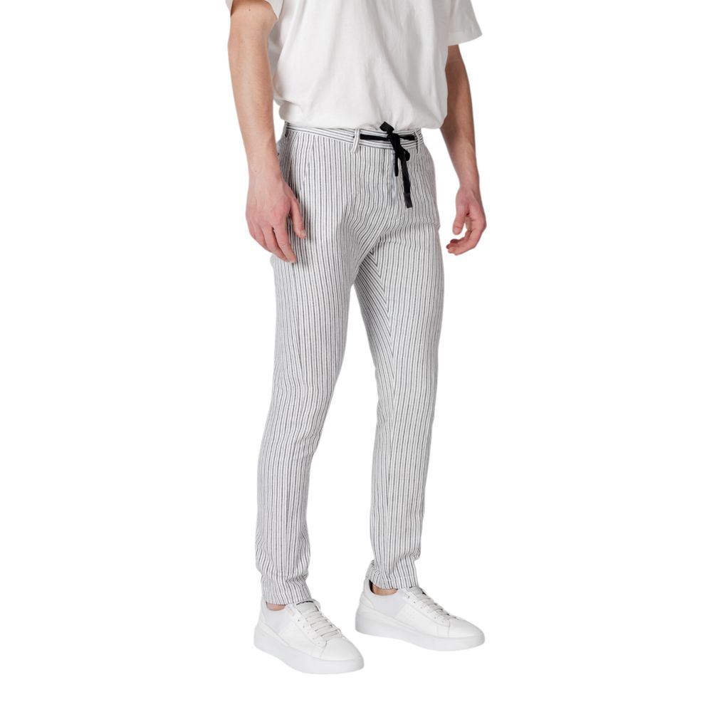Gianni Lupo Black Linen Casual Pants | Regal Royce