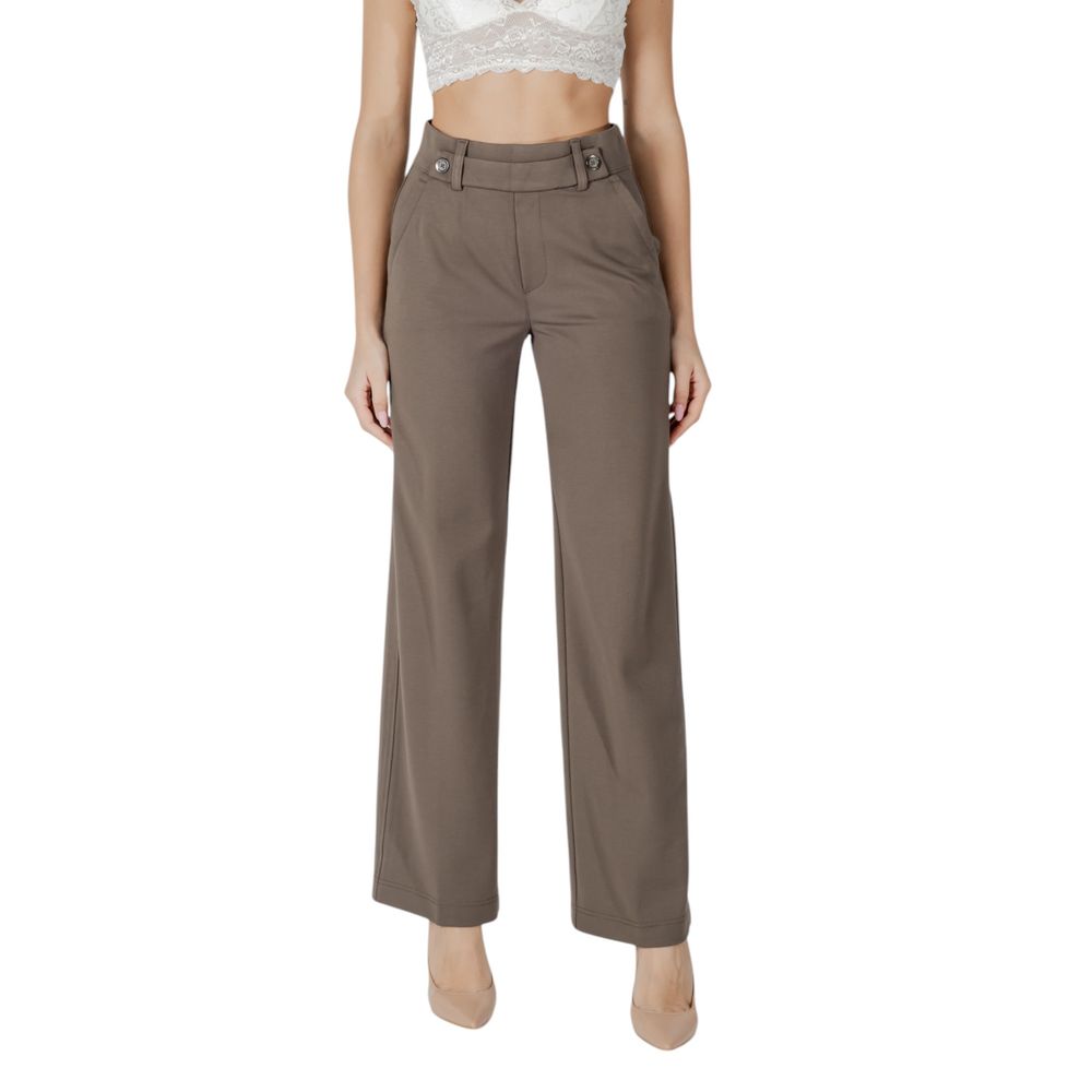 Street One Brown Viscose Pant | Regal Royce