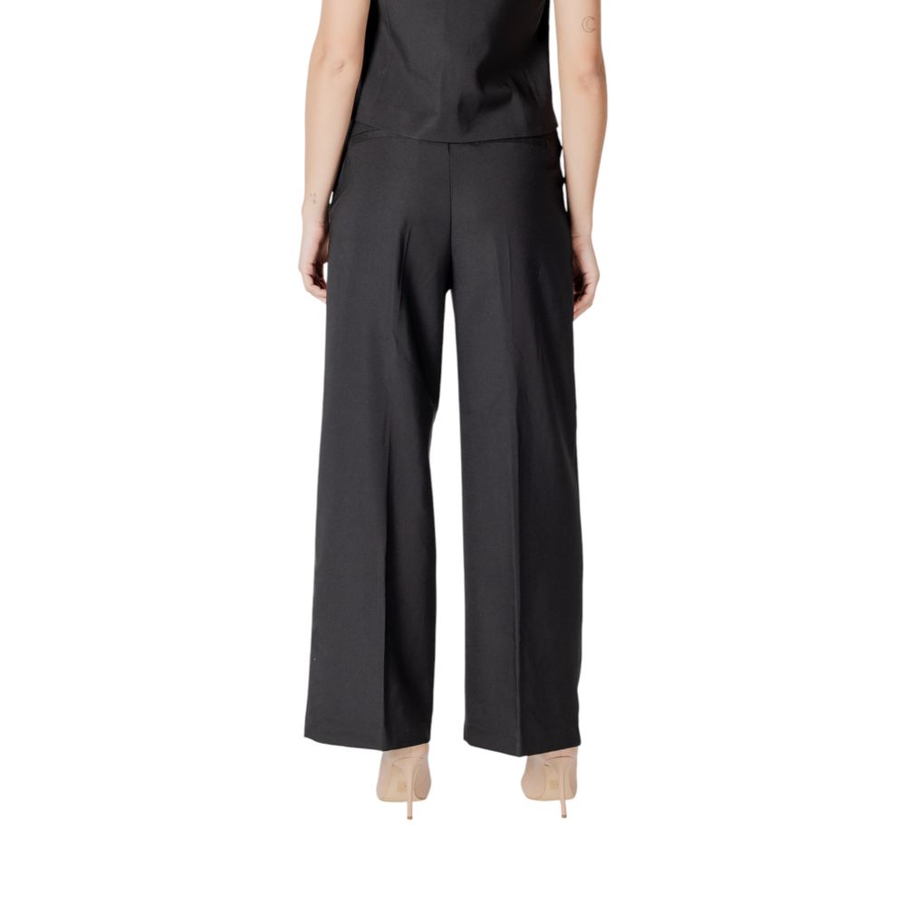 ICHI Black Polyester Dress Pants | Regal Royce