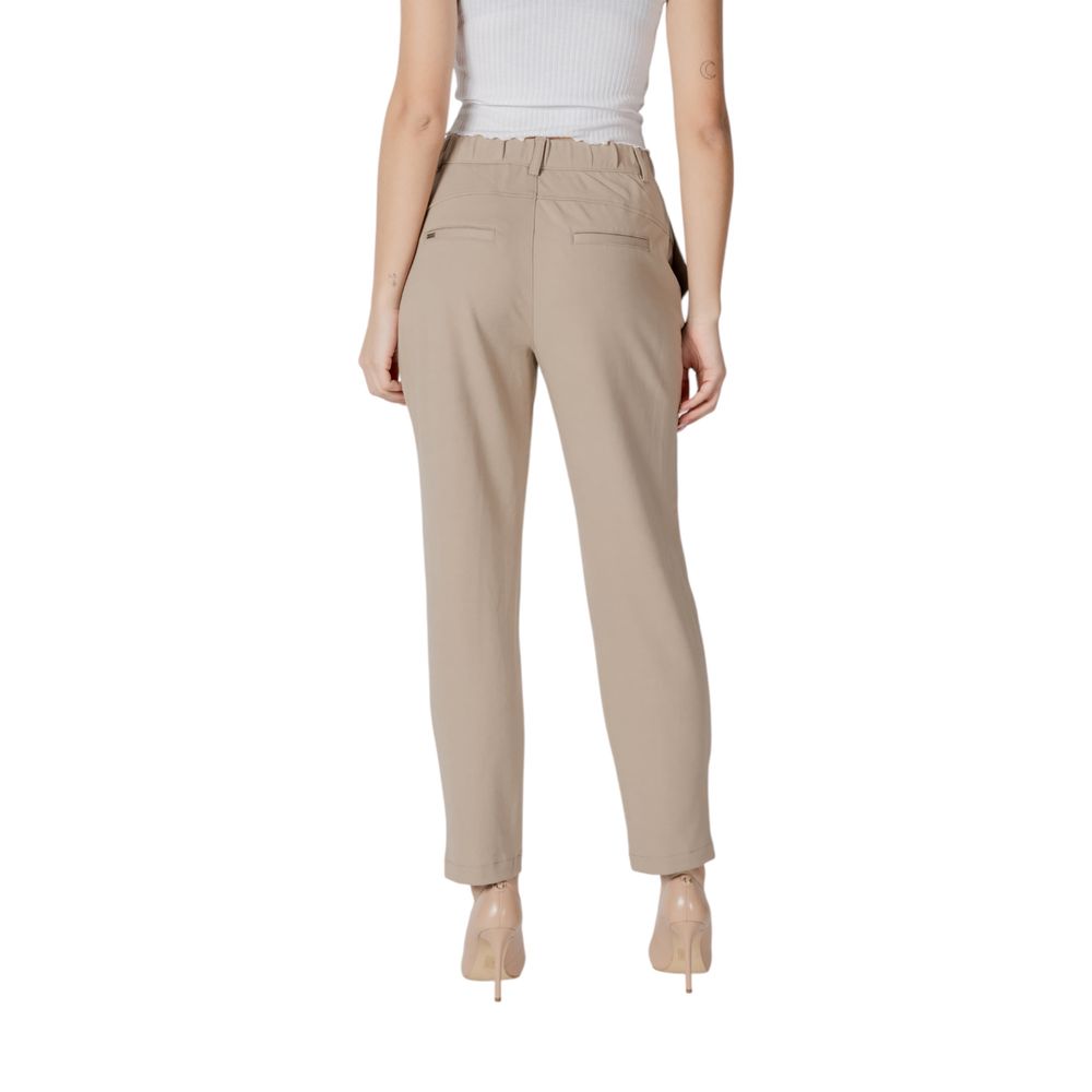 Street One Beige Viscose Pant | Regal Royce