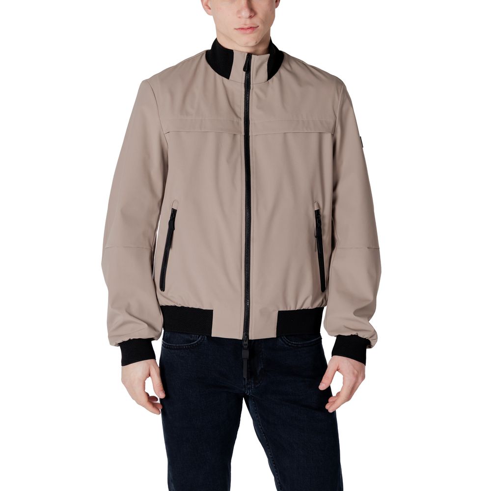 Peuterey Brown Polyester Bomber | Regal Royce