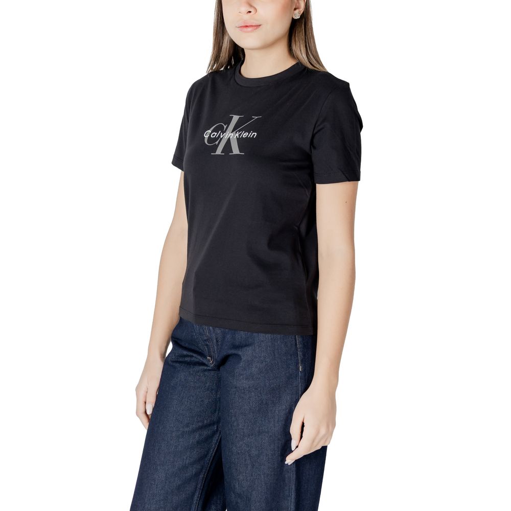 Calvin Klein Jeans Black Cotton T-Shirt | Regal Royce