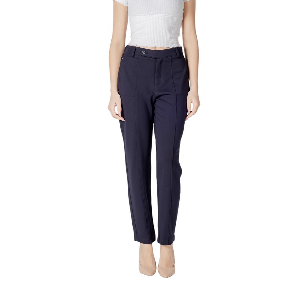 Street One Blue Viscose Pant | Regal Royce