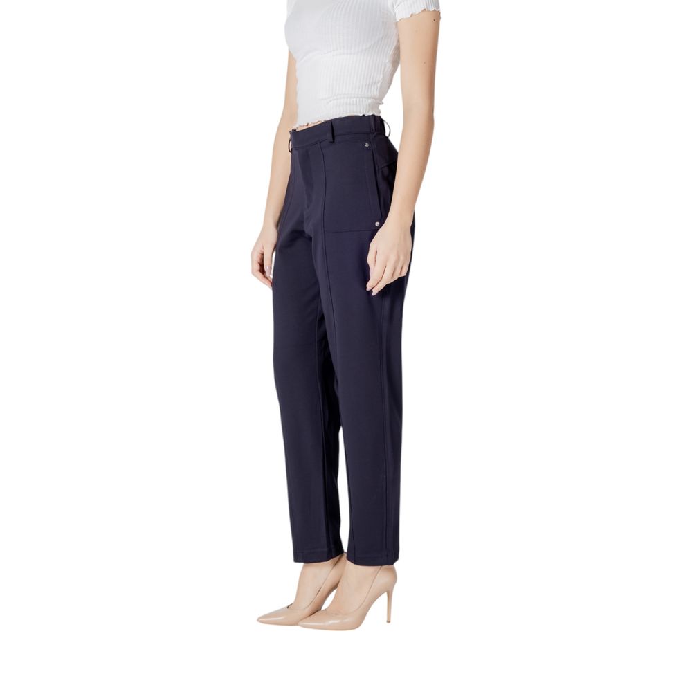 Street One Blue Viscose Pant | Regal Royce