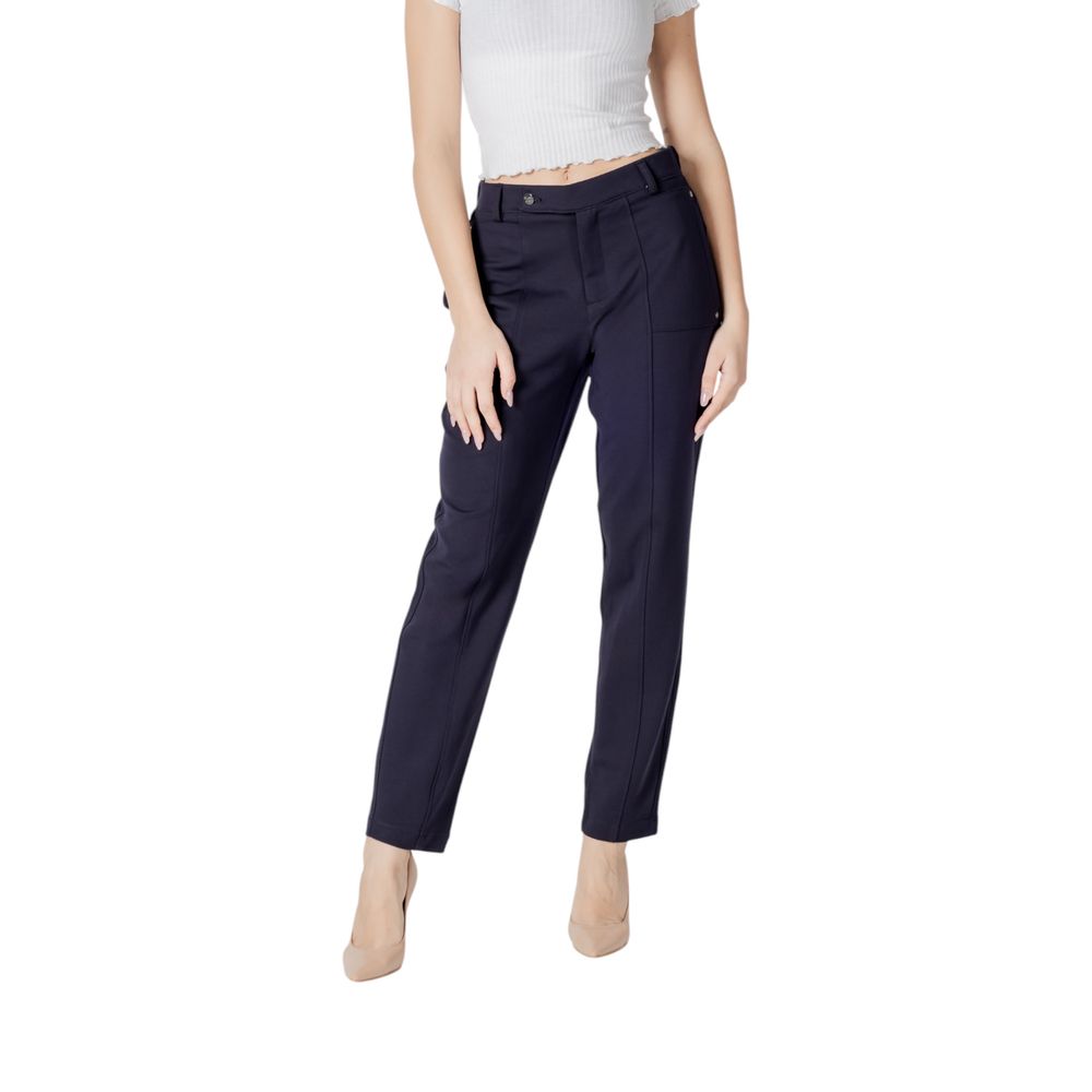 Street One Blue Viscose Pant | Regal Royce