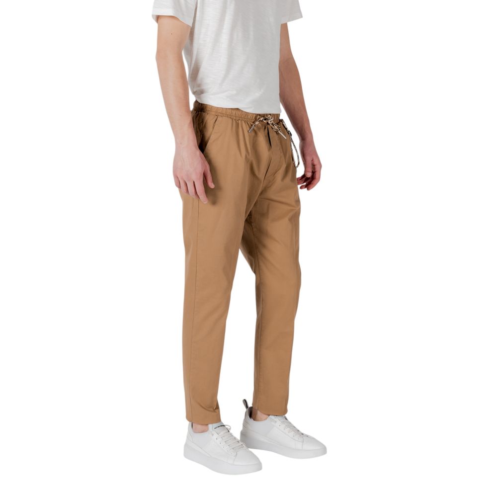 Gianni Lupo Brown Cotton Casual Pants | Regal Royce