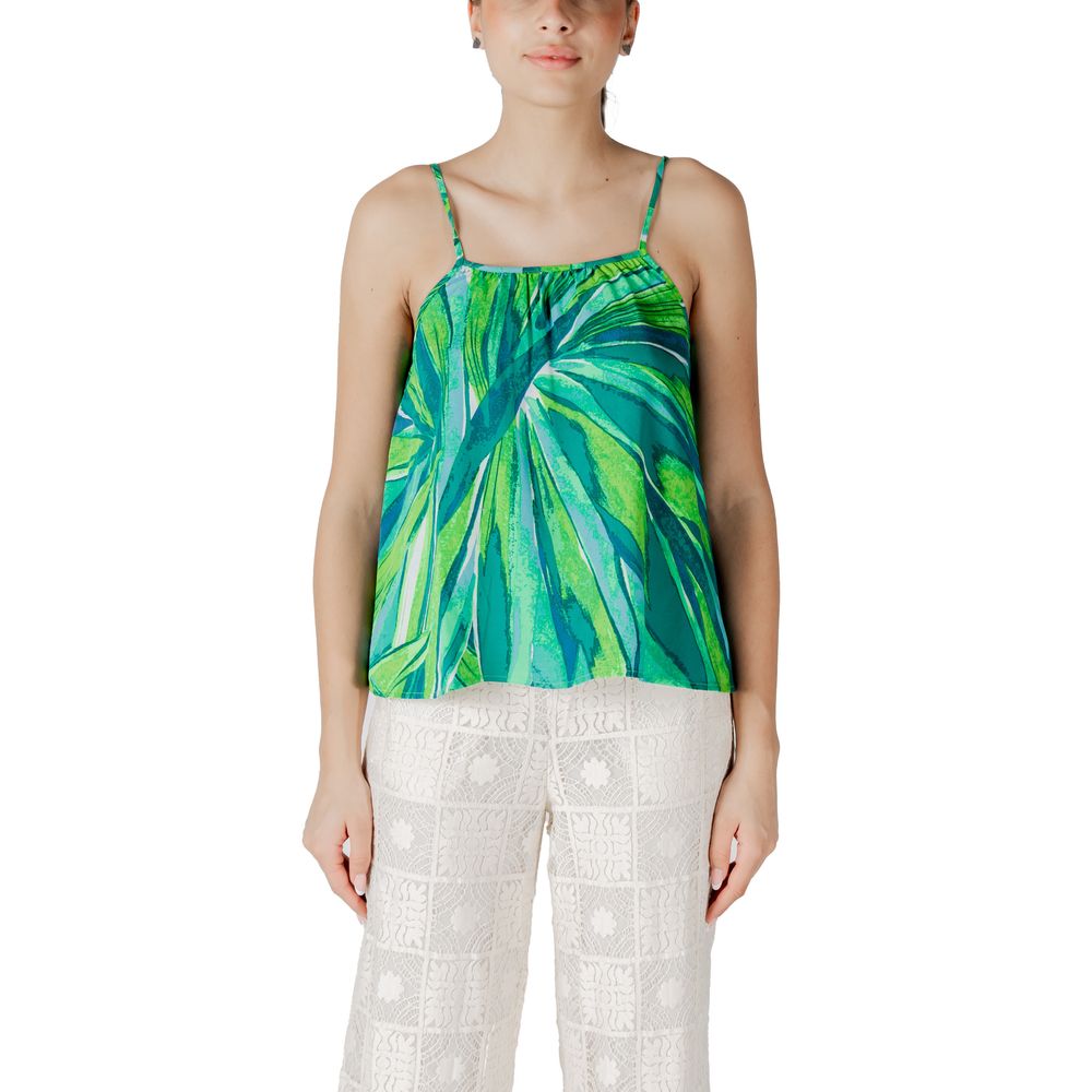 Only Green Viscose Tank Top | Regal Royce