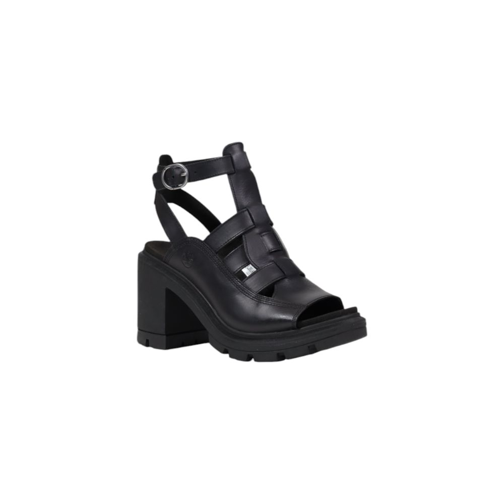 Timberland Black Leather Platform Sandals | Regal Royce