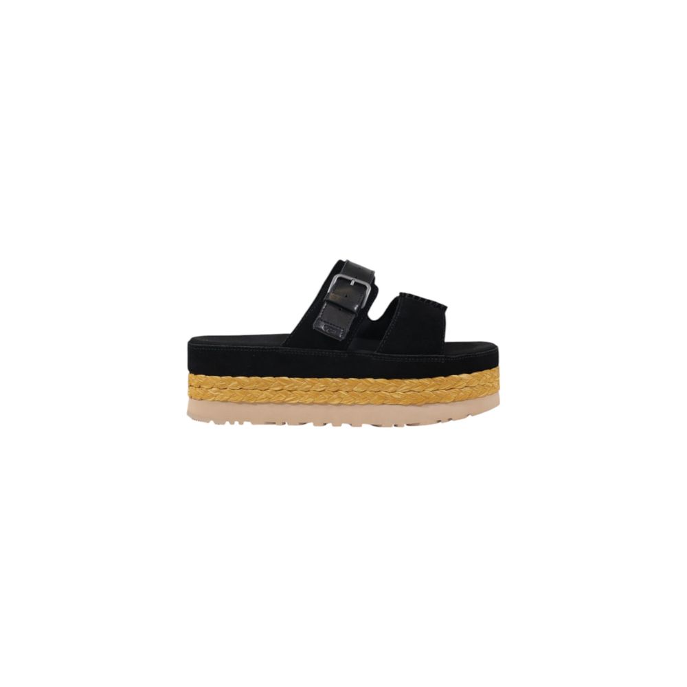UGG Black Suede Leather Platform Sandals | Regal Royce