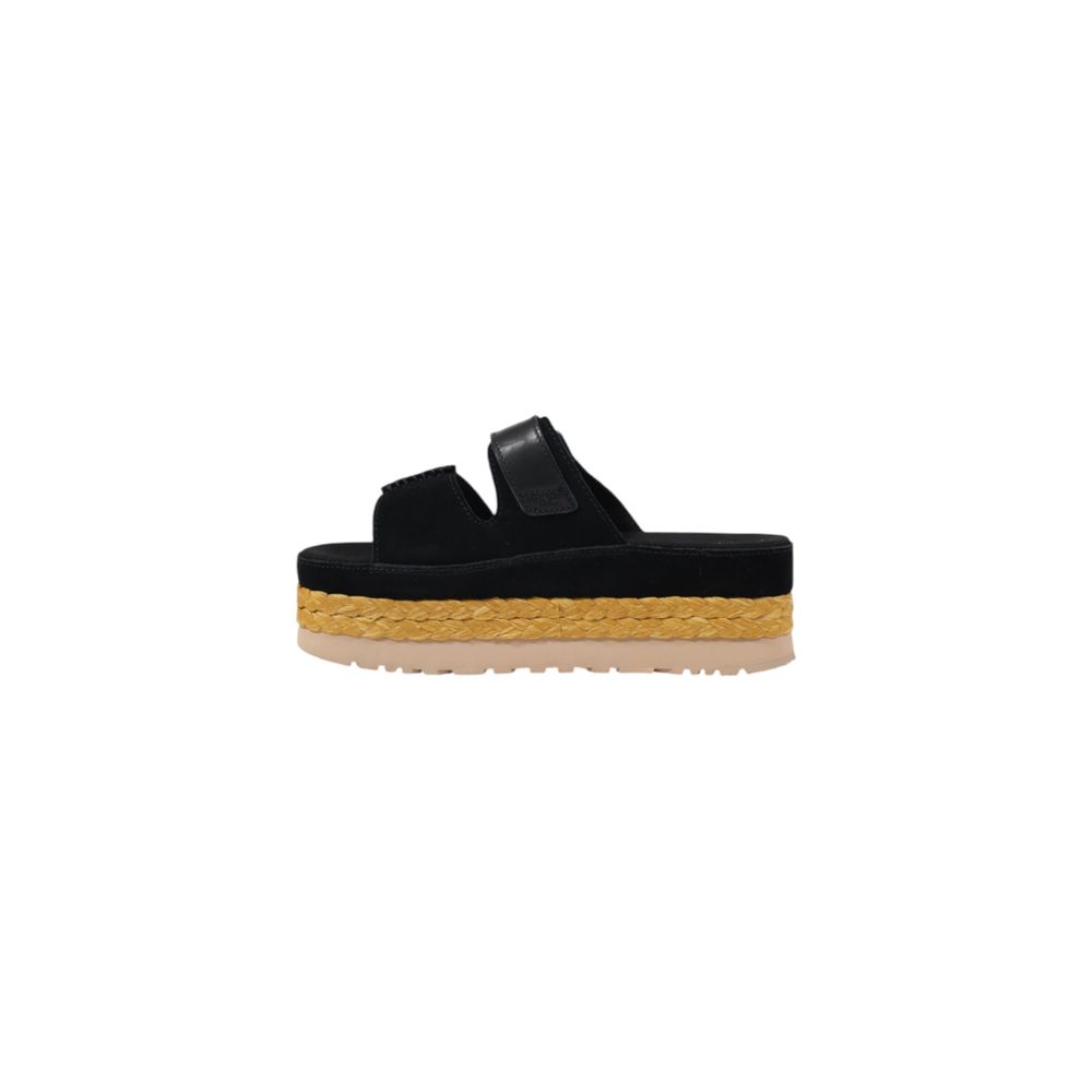 UGG Black Suede Leather Platform Sandals | Regal Royce