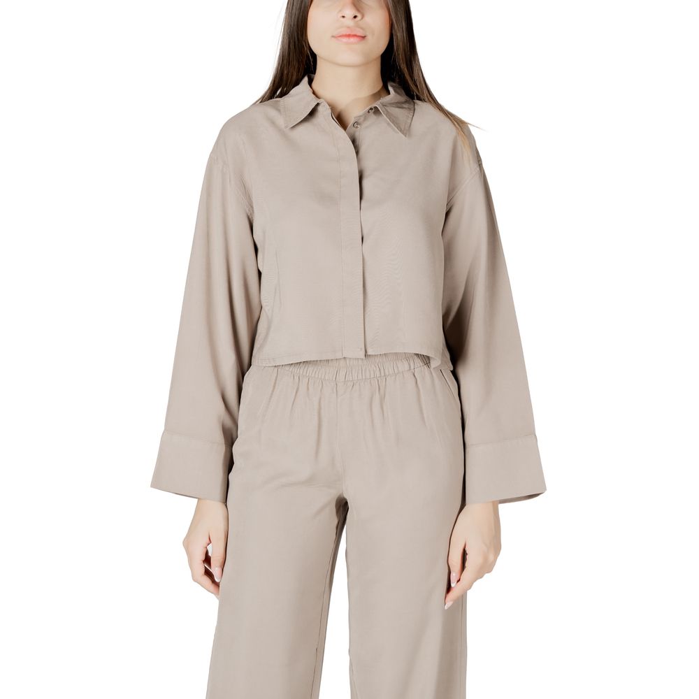 Only Beige Viscose Blouse | Regal Royce