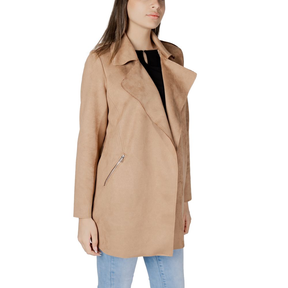 Street One Beige Polyester Trench Coat | Regal Royce