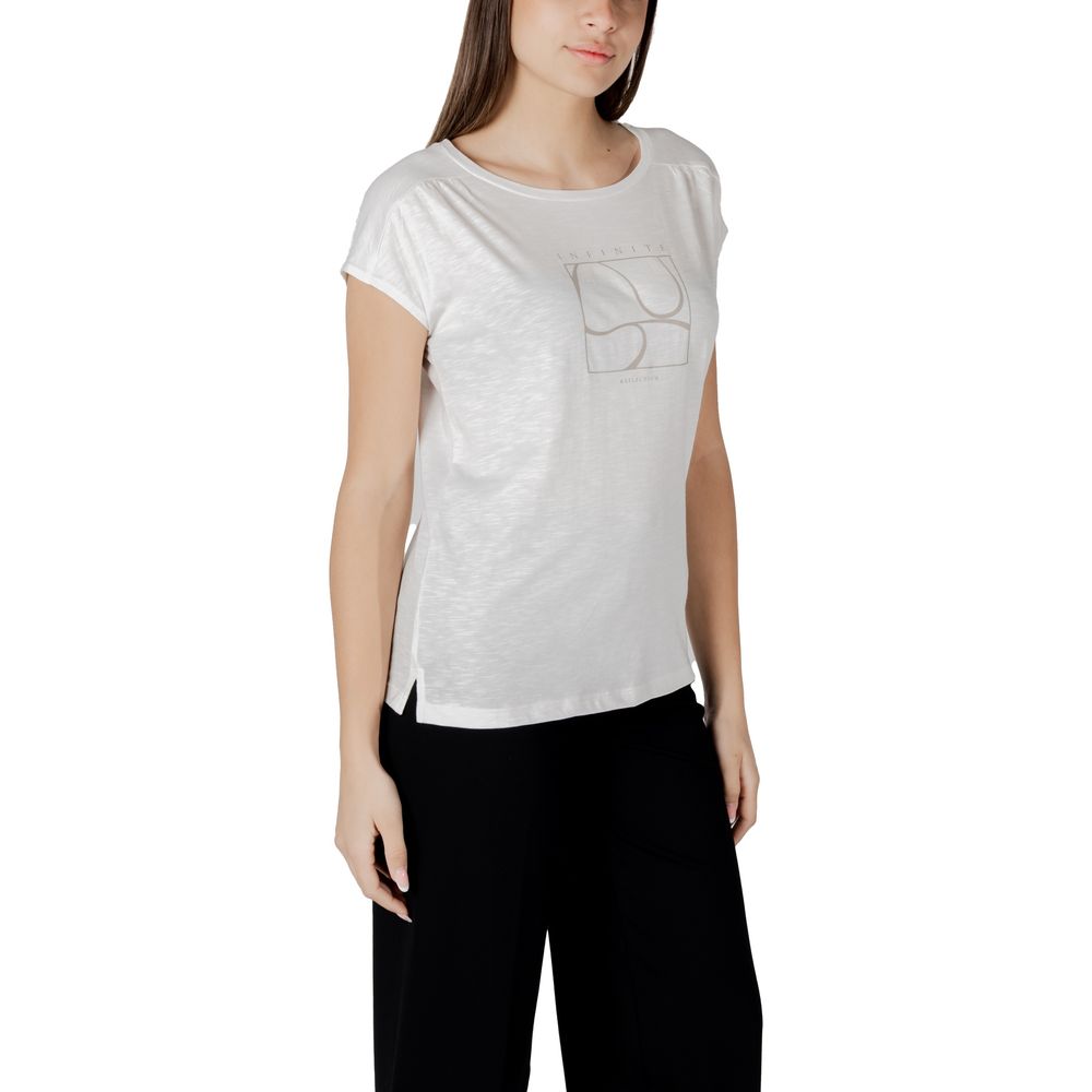 Street One White Cotton T-Shirt | Regal Royce