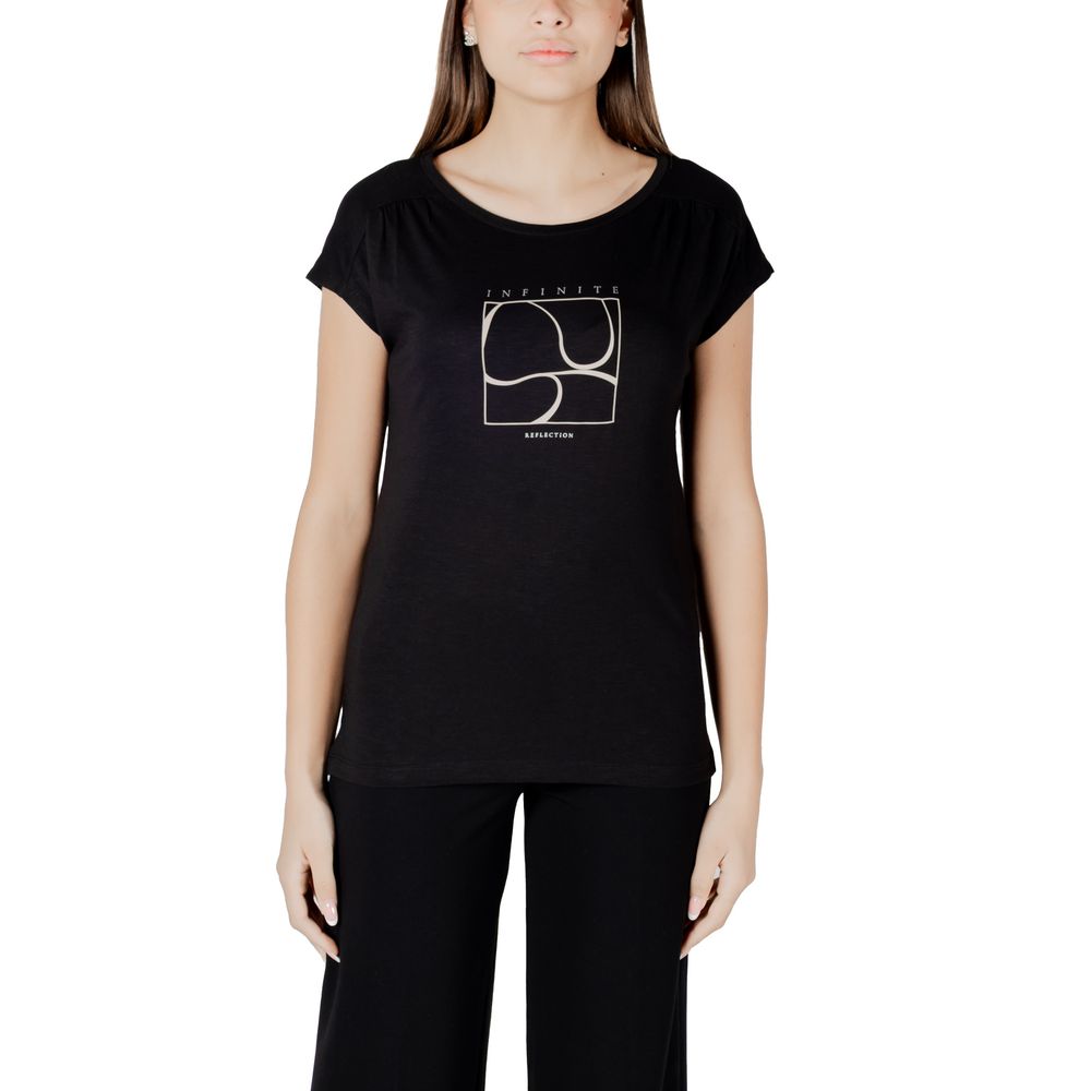 Street One Black Cotton T-Shirt | Regal Royce