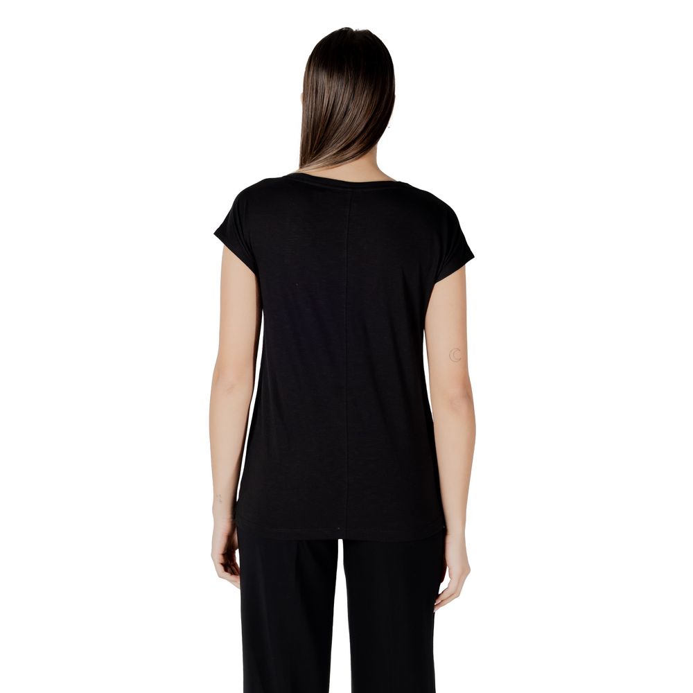 Street One Black Cotton T-Shirt | Regal Royce