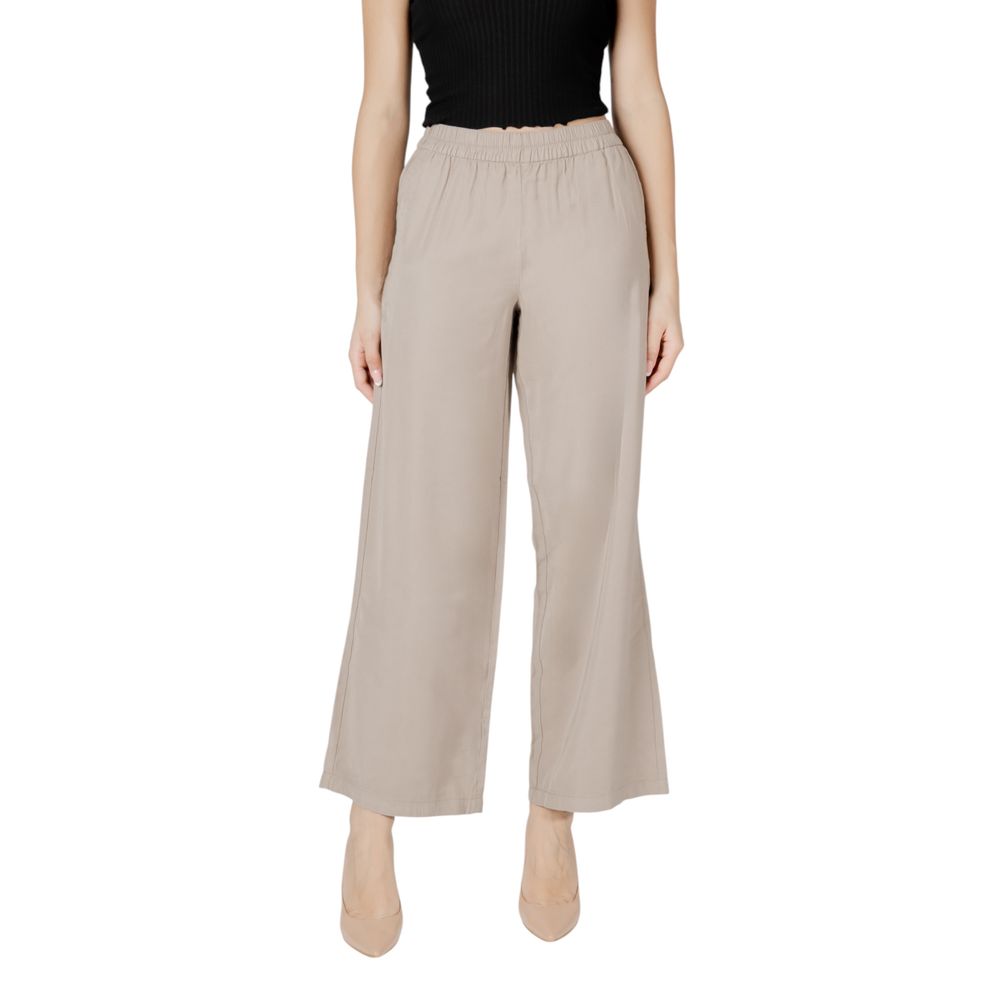 Only Beige Viscose Casual Pants | Regal Royce
