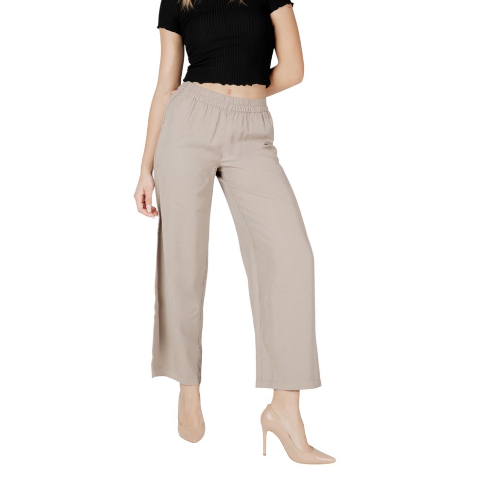Only Beige Viscose Casual Pants | Regal Royce