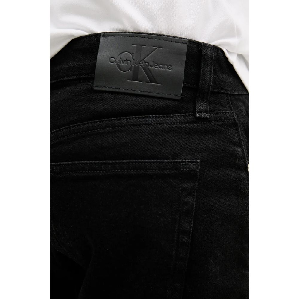 Calvin Klein Jeans Black Cotton Bermuda Shorts | Regal Royce