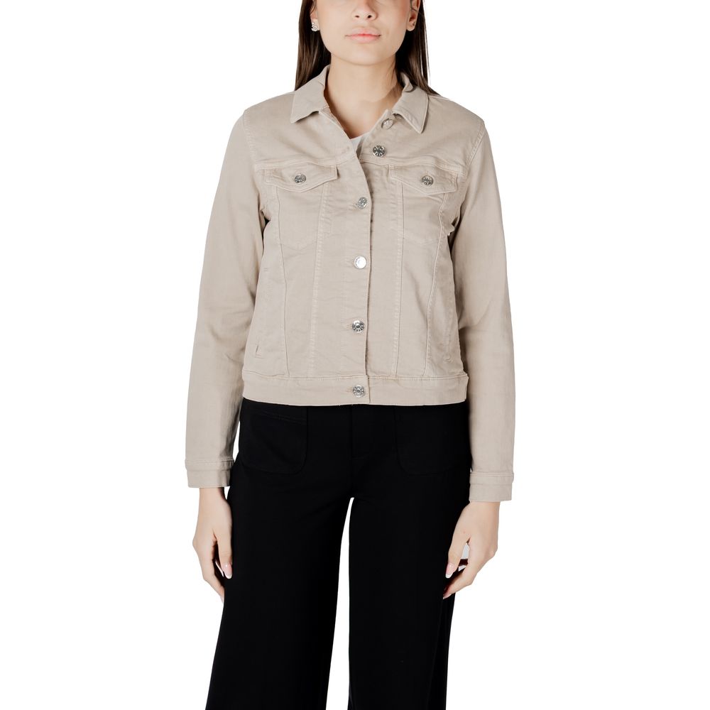 Street One Beige Cotton Jackets & Coat | Regal Royce