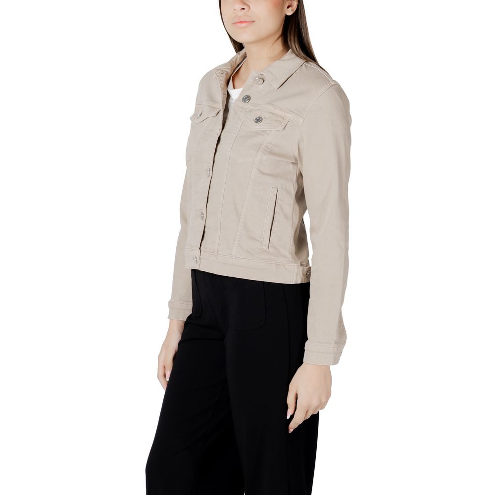 Street One Beige Cotton Jackets & Coat | Regal Royce