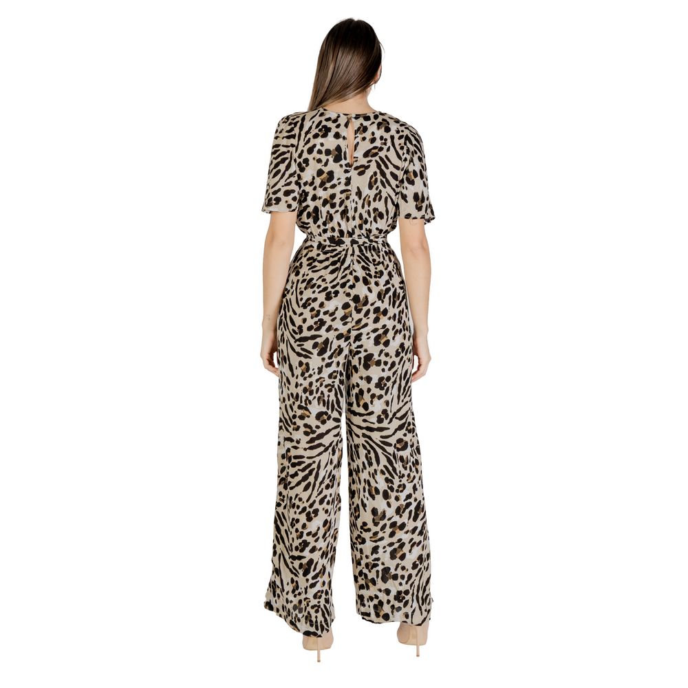 ICHI Beige Viscose Jumpsuit | Regal Royce