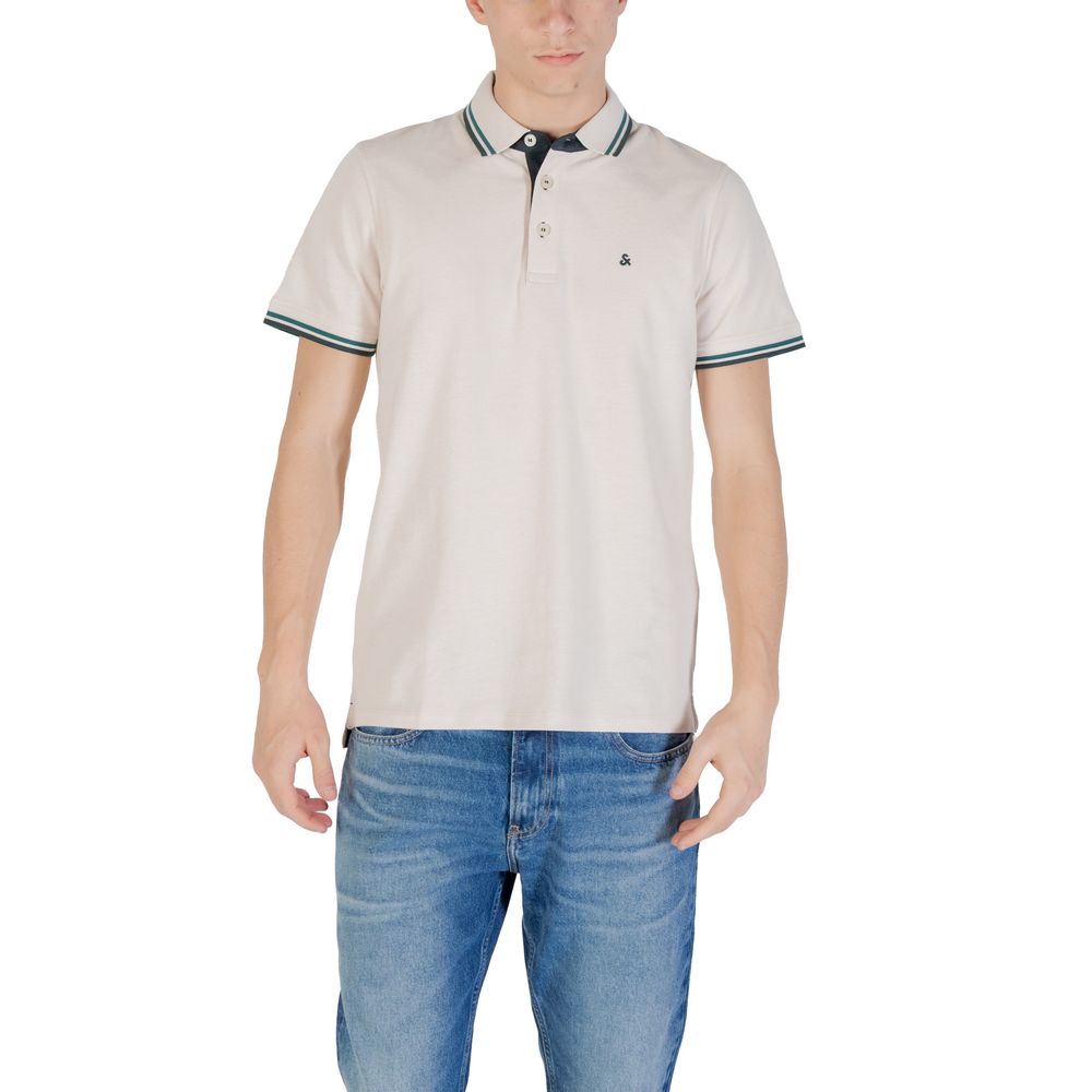 Jack Jones Beige Cotton Polo Shirt | Regal Royce