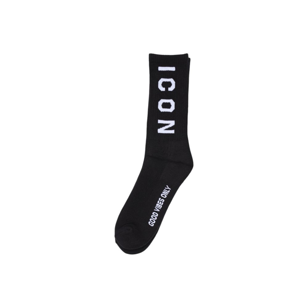 Icon Black Cotton Socks | Regal Royce